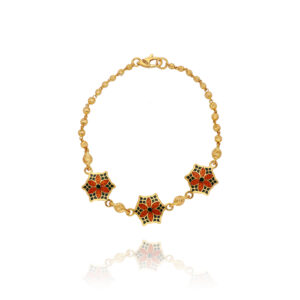 Golden Swirl Charm Bracelet for Women