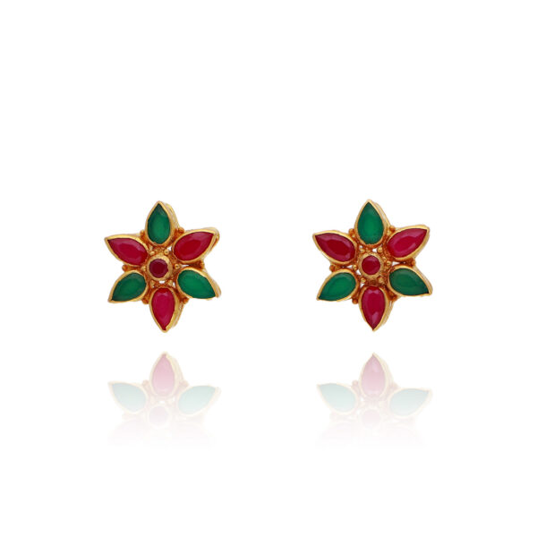 Halo Bloom Gold Tops Earrings for Women