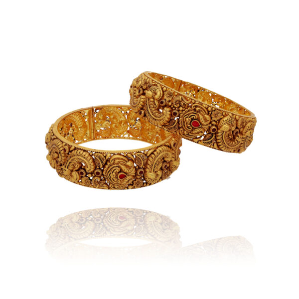 Heirloom Charm Gold Bangles