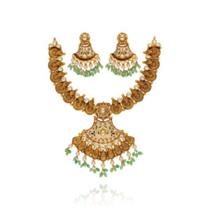 Heritage Crown Gold Necklace Set