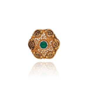 Hexagonal Gold Ring for Women