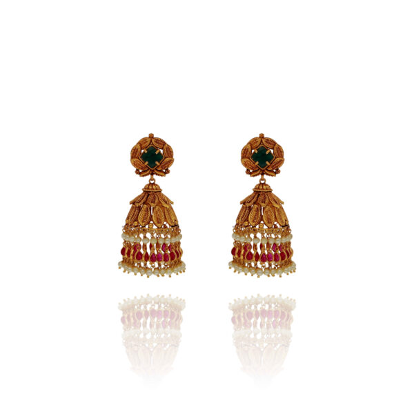 Leaflight Charm Gold Jhumki