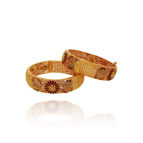 Luminous Grace Gold Bangles