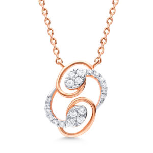 Lunar Glow Diamond Pendant and Earrings Set