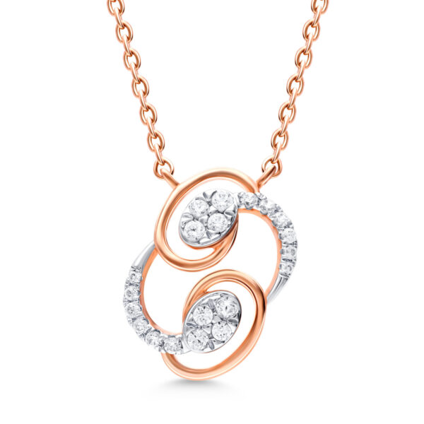 Lunar Glow Diamond Pendant and Earrings Set