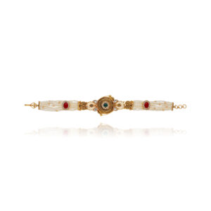 Lustre Line Gold Tennis Bracelet for Women