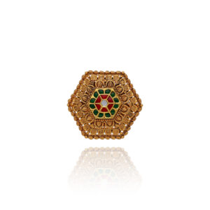 Luxurious Tranquil Gold Cocktail Ring for Women