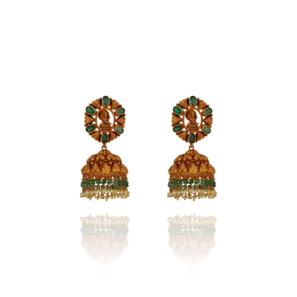 Majestic Drops Gold Jhumki