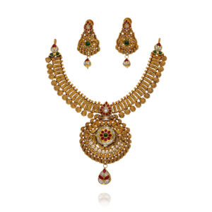 Majestic Glow Antique Gold Necklace