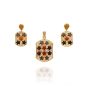 Meadow's Glow Gold Pendant Set for Women
