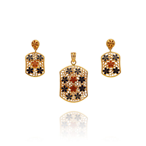 Meadow's Glow Gold Pendant Set for Women