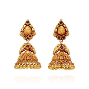 Mystical Grace Gold Temple Jhumki