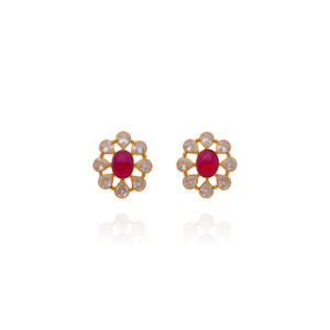 Passionate Glow Gold Tops Earrings