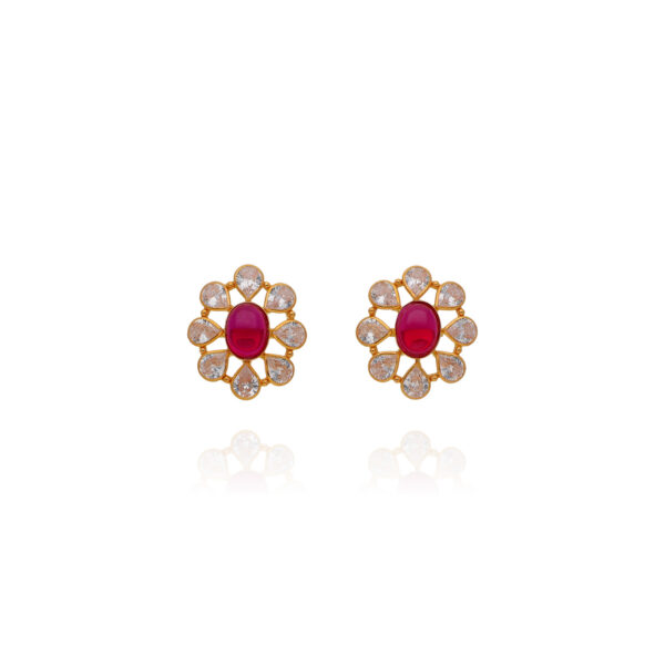 Passionate Glow Gold Tops Earrings