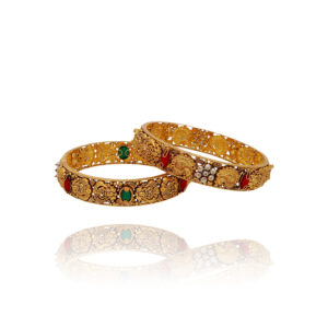 Radiant Elegance Gold Bangles