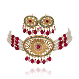 Regal Affair Stunning Gold Jadau Chikpati