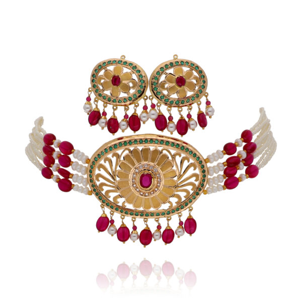 Regal Affair Stunning Gold Jadau Chikpati