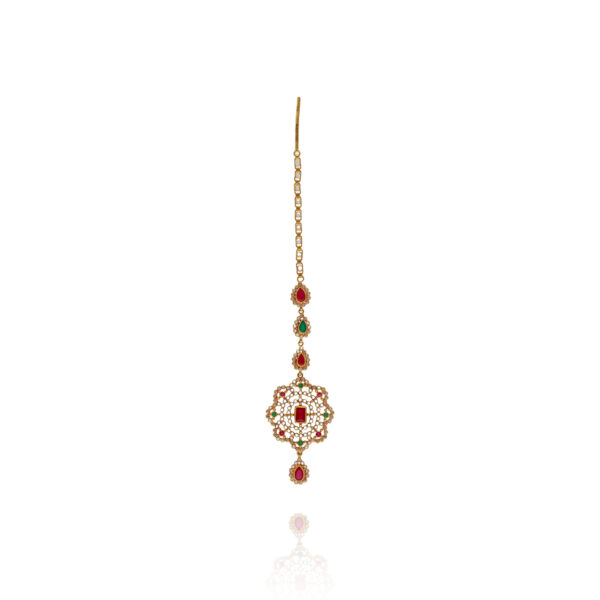 Regal Blossom Gold Maang Tikka