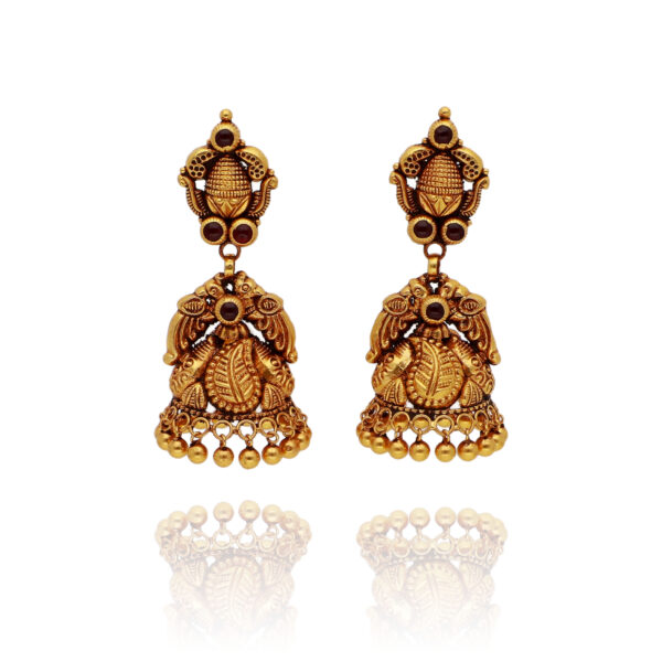 Sacred Shine Divine Gold Temple Jhumki