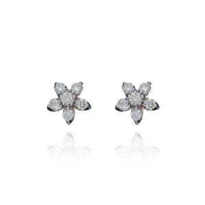 Sculpted Diamond Nose Pin with Artistic Design