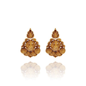 Sculpted Elegance Gold Long Earrings