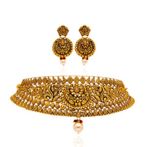 Sculpted in Time Antique Gold Choker