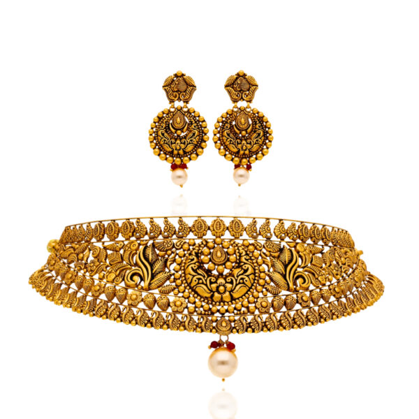 Sculpted in Time Antique Gold Choker