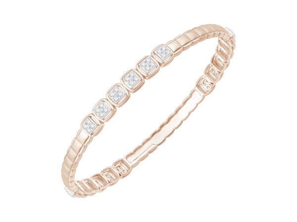 Sculpted Sparkle Diamond Bangle