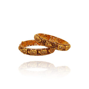 Serene Sparkle Gold Bangles