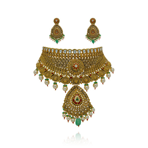 Serenity Bloom Gold Choker Set