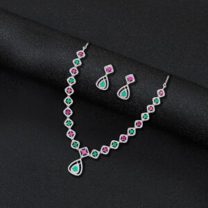 Silver Garden Grace Necklace & Earrings Set
