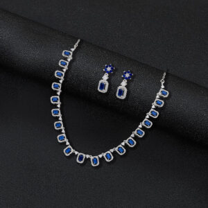 Silver She?s Got That Spark Necklace & Earrings Set