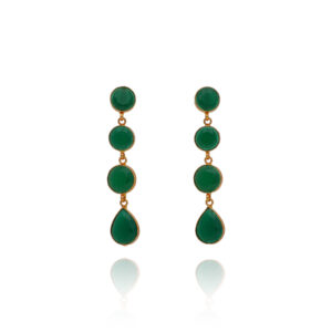 Sleek Gold Long Drop Earrings