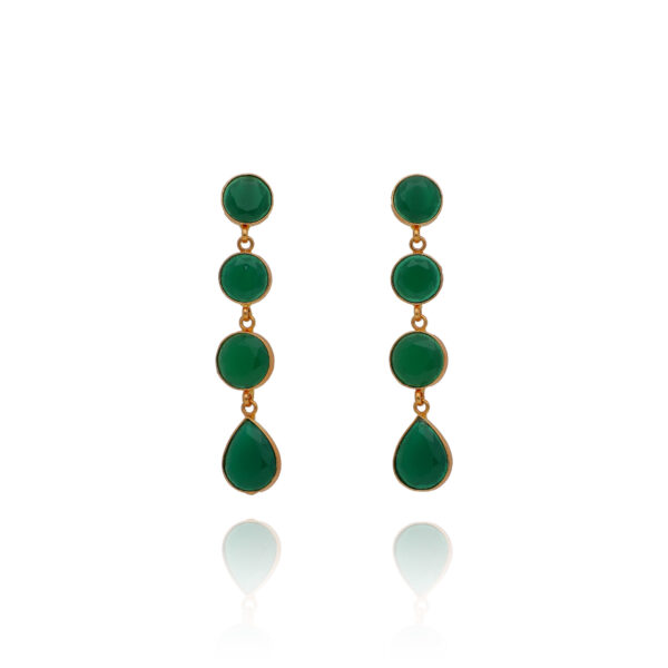 Sleek Gold Long Drop Earrings