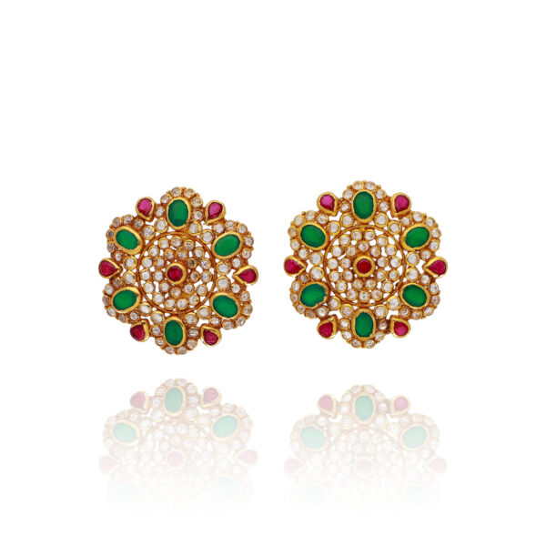 Spark Pulse Gold Tops Earrings