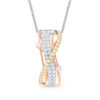 Starlit Elegance Diamond Pendant and Earrings Set