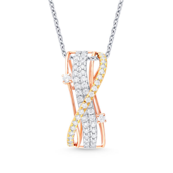 Starlit Elegance Diamond Pendant and Earrings Set