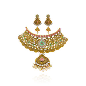 Sunlit Spark Gold Choker Set
