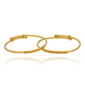 Sweet Beginnings Gold Baby Bangles