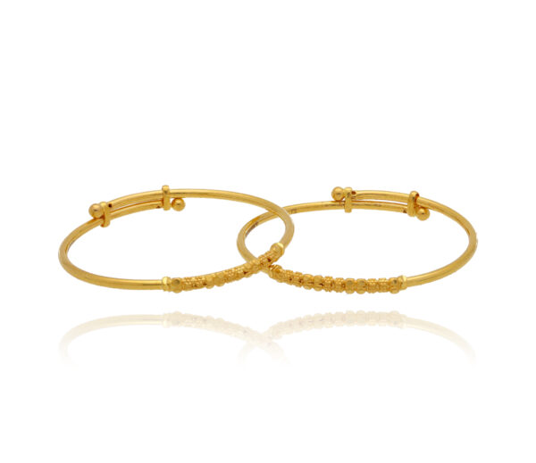 Sweet Beginnings Gold Baby Bangles