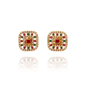 The Auric Gem Gold Tops Earrings for Women
