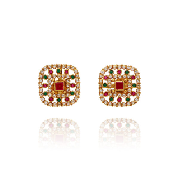 The Auric Gem Gold Tops Earrings for Women