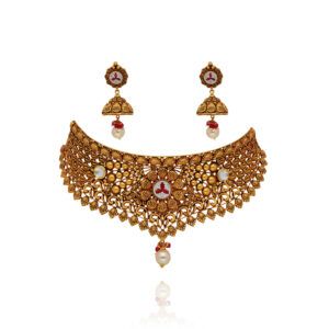 Timeless Radiance Gold Choker Set