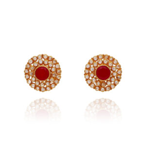 Zenith Shine Gold Tops Earrings for Women