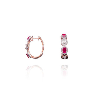 Glow Circles Diamond Hoop Earrings