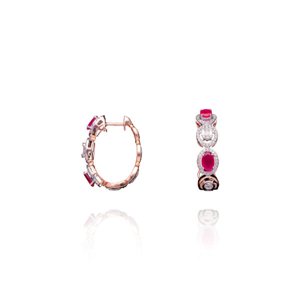 Glow Circles Diamond Hoop Earrings