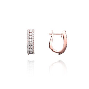 Glam Loop Diamond Hoop Earrings