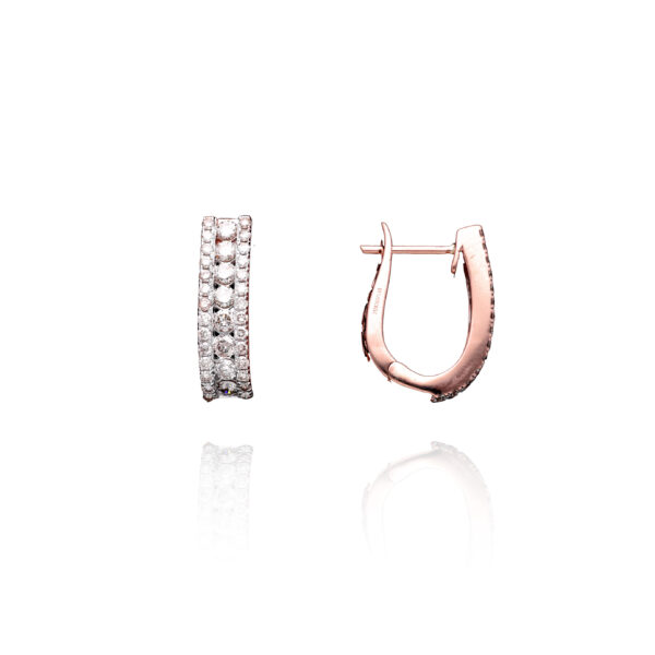 Glam Loop Diamond Hoop Earrings