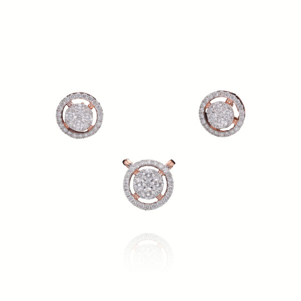 The Cosmic Shine Diamond Pendant Set for Women