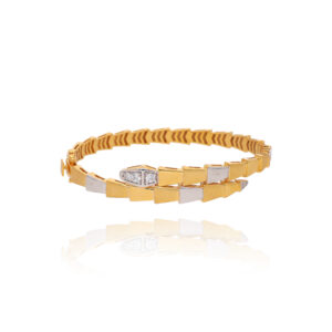 Crystal Curve Gold Bracelet for Women